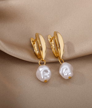 Adrianne Pearl Earrings / Stainless Steel - Nina Kane Jewellery