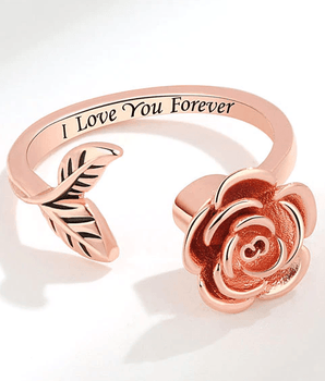 Rose Gold Engraved Anxiety Ring / 925 Sterling silver - Nina Kane Jewellery
