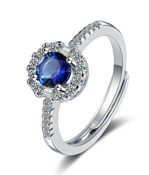 Bianca Royal Sapphire Ring / 925 Sterling Silver - Nina Kane Jewellery