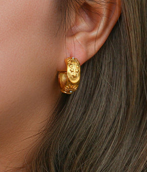 Jordan Celestial Hoop Earrings / Stainless Steel - Nina Kane Jewellery