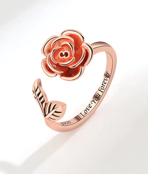 Rose Gold Engraved Anxiety Ring / 925 Sterling silver - Nina Kane Jewellery