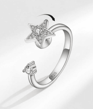 Priyanka Spinning star Ring / 925 Sterling Silver - Nina Kane Jewellery