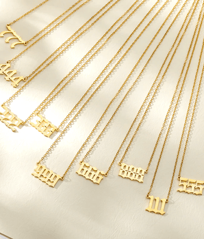 Angel Number Chain Necklaces / Stainless Steel - Nina Kane Jewellery