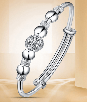 Catarina Beaded Bangle / 925 Sterling Silver - Nina Kane Jewellery