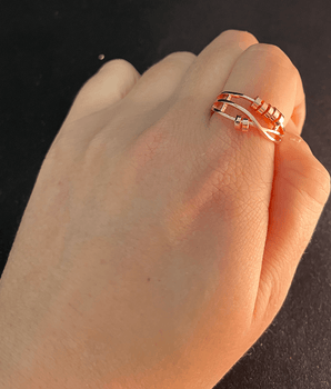 Clara Rose Gold Spinning Ring / Stainless Steel - Nina Kane Jewellery