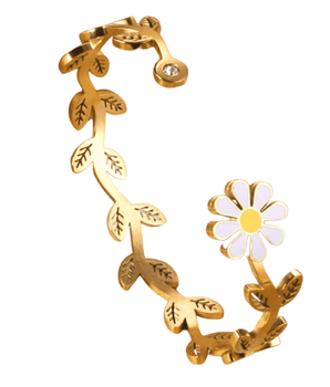 Margot Daisy Flower Bracelet / Gold Plated - Nina Kane Jewellery