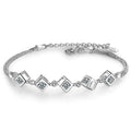 Ramona Diamond Cube Snake Bracelet / 925 Sterling Silver view 1