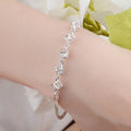 Ramona Diamond Cube Snake Bracelet / 925 Sterling Silver view 4