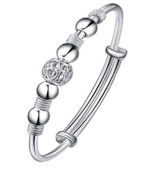 Catarina Beaded Bangle / 925 Sterling Silver - Nina Kane Jewellery