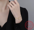 Gold Elena Bumble Bee Charm Bracelet / 925 Sterling Silver view 2