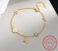 Gold Elena Bumble Bee Charm Bracelet / 925 Sterling Silver view 3