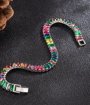 Italia Luxury Tennis Bracelet / 925 Sterling Silver - Nina Kane Jewellery