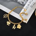 Julia Gold Charm Bracelet / Stainless Steel view 2