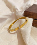 Kelani Minimalist Diamond Bangle / 18K Gold Plated view 1
