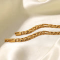 Nikita Pink Zirconia Chain Bracelet / 18K Gold Plated view 5