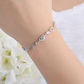 Sabine Heart Diamond Bracelet / 925 Sterling Silver view 1