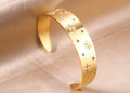 Sloan Snowflake Diamond Bangle / 14K Gold Plated view 2