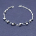 Verona Double Star Bracelet / Silver Plated view 1