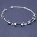 Verona Double Star Bracelet / Silver Plated view 2