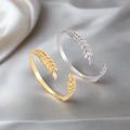 Abigail Olive Branch Bangles / Stainless Steel view 1
