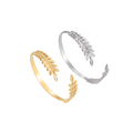 Abigail Olive Branch Bangles / Stainless Steel view 5