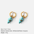 Beatrice Turquoise Bee Earrings / 18K Gold Plated view 5