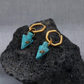 Beatrice Turquoise Bee Earrings / 18K Gold Plated view 2
