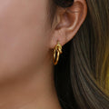 Blake Knot Hoop Earrings / 18K Gold Plated view 6