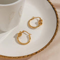 Blake Knot Hoop Earrings / 18K Gold Plated view 4