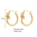 Blake Knot Hoop Earrings / 18K Gold Plated view 7