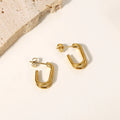 Chantelle Double Layer Gold Earrings / 18K Gold Plated view 4