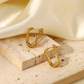 Chantelle Double Layer Gold Earrings / 18K Gold Plated view 1