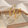 Jesse Multicolour Diamonds Studded Hoops / Stainless Steel view 1