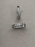 Leona Diamond Zircon Hoops / 925 Sterling Silver view 6