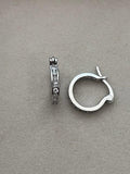 Leona Diamond Zircon Hoops / 925 Sterling Silver view 7