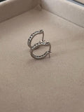 Leona Diamond Zircon Hoops / 925 Sterling Silver view 3