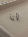 Leona Diamond Zircon Hoops / 925 Sterling Silver view 2