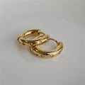 Marina Chunky Star Zircon Hoops / Stainless Steel view 3