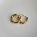 Marina Chunky Star Zircon Hoops / Stainless Steel view 4
