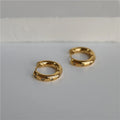 Marina Chunky Star Zircon Hoops / Stainless Steel view 5