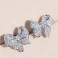 Marisa Crystal Bow Stud Earrings / 925 Sterling Silver view 2