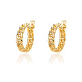 Misande Cuban Link Hoop Earrings  / Stainless Steel view 5