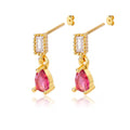 Pink Duchesina Teardrop Earrings / Stainless Steel view 5