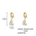 Scarlett Heart Shaped Hoop Earrings / Stainless Steel view 5