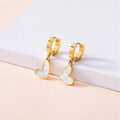 Scarlett Heart Shaped Hoop Earrings / Stainless Steel view 1