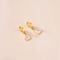 Scarlett Heart Shaped Hoop Earrings / Stainless Steel view 3