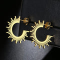 Eliza Starburst Hoop Earrings  / Stainless Steel view 2