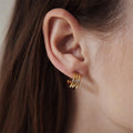 Holly Triple Hoop Earrings / Stainless Steel view 3