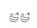 Holly Triple Hoop Earrings / Stainless Steel view 8