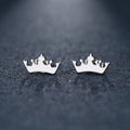 Jordan Mini Crown Stud Earrings / Stainless Steel view 2